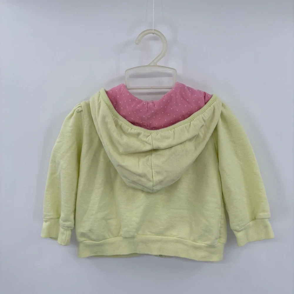 Kids Headquarters Strawberry Hoodie Kids 3T Yellow Pink Zip Up Fruit Cottagecore